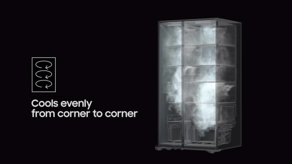 thumbnail video image 6 of Samsung RS27T5200SG 27.4 Cu. Ft. Black Stainless Side-by-Side Refrigerator, 6 of 7