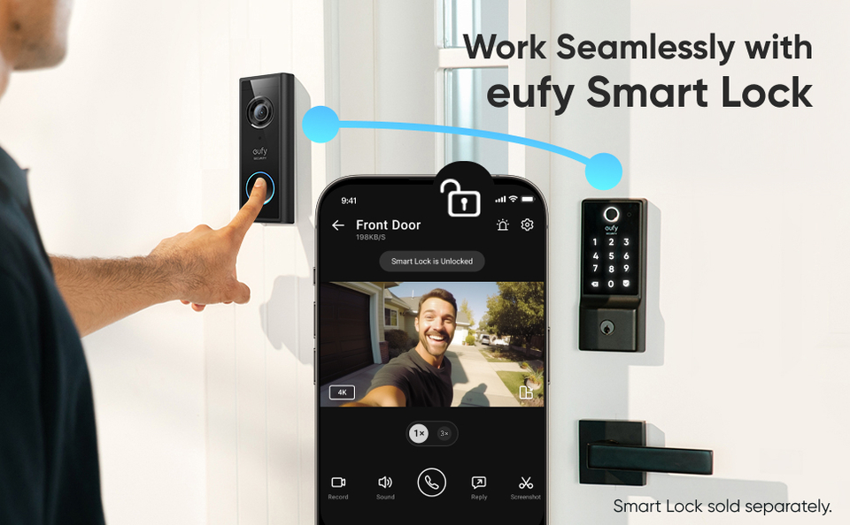 eufy Security Video Doorbell Wireless C210 (S200) Battery Kit with Chime,  Wi-Fi Connectivity, 1080p Resolution, No Monthly Fee, 120-Day Battery, AI  Detection, 2-Way Audio Wire-Free Doorbell Camera : : DIY & Tools