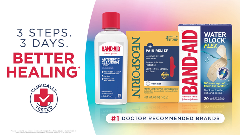 BandAid Hypoallergenic Adhesive Bandages for Sensitive Skin, Extra