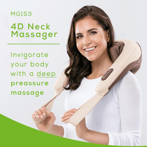 Beurer 4D Neck Massager, Shiatsu Massager for Neck and Shoulders, Kneading  Massager with Heat for Neck, Shoulders, Back, and Waist, Pain Relief at  Home, MG153 