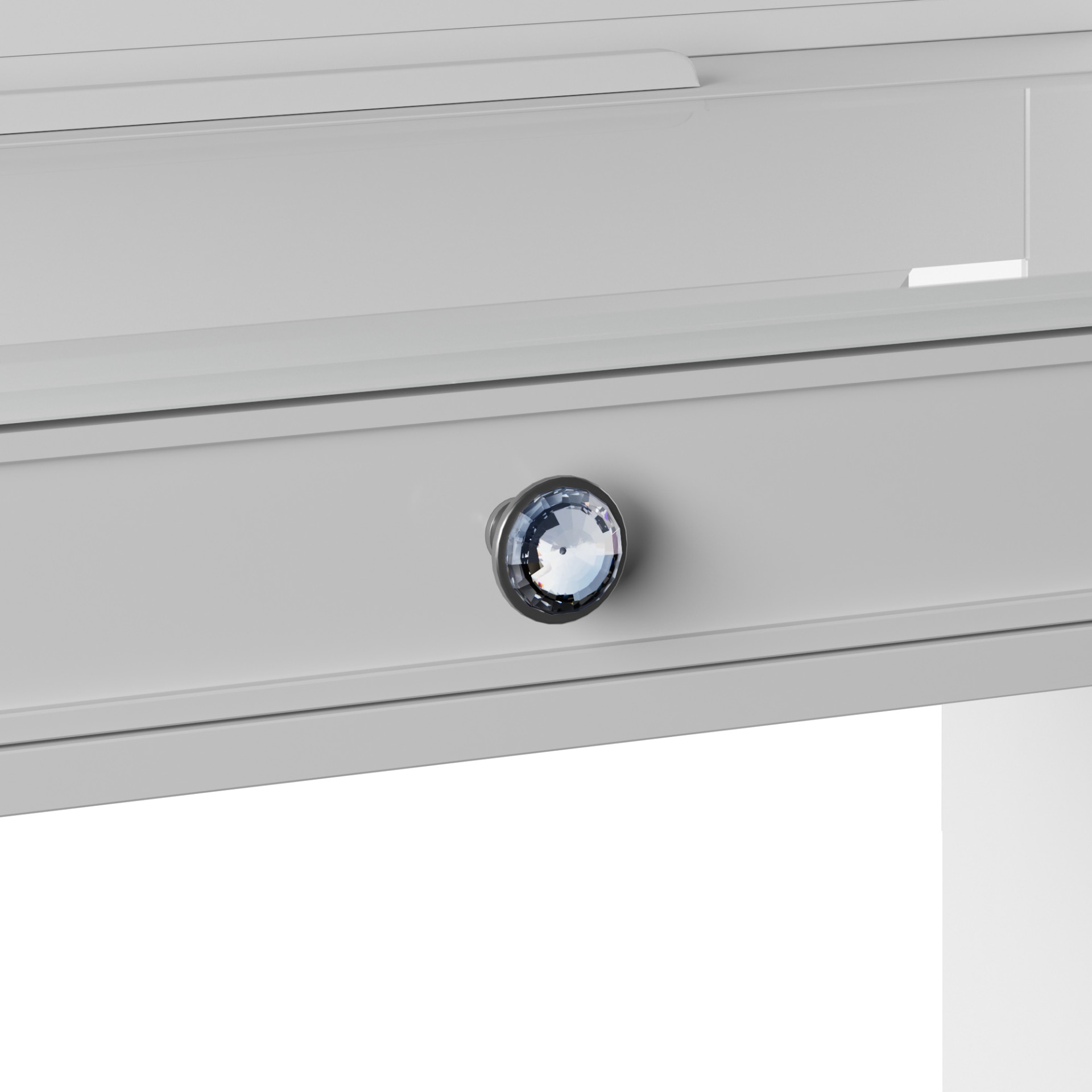 Tresanti Alexandra Double Pedestal Vanity Table with LED Lighted Mirro