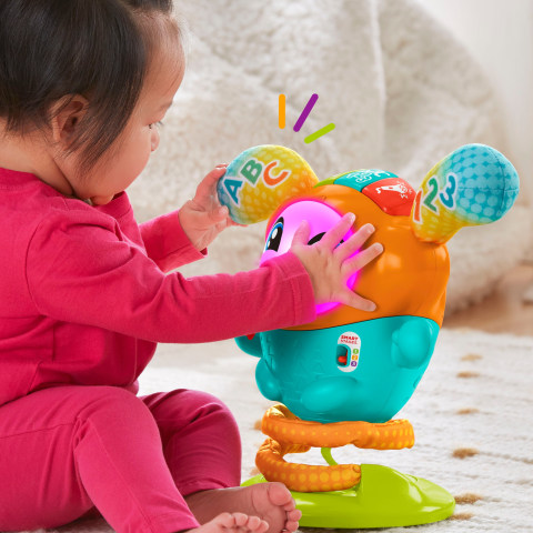 Fisher-Price Baby & Toddler Learning Toy Dj Bouncin' Beats With Music  Lights & Bouncing Action For Ages 6+ Months