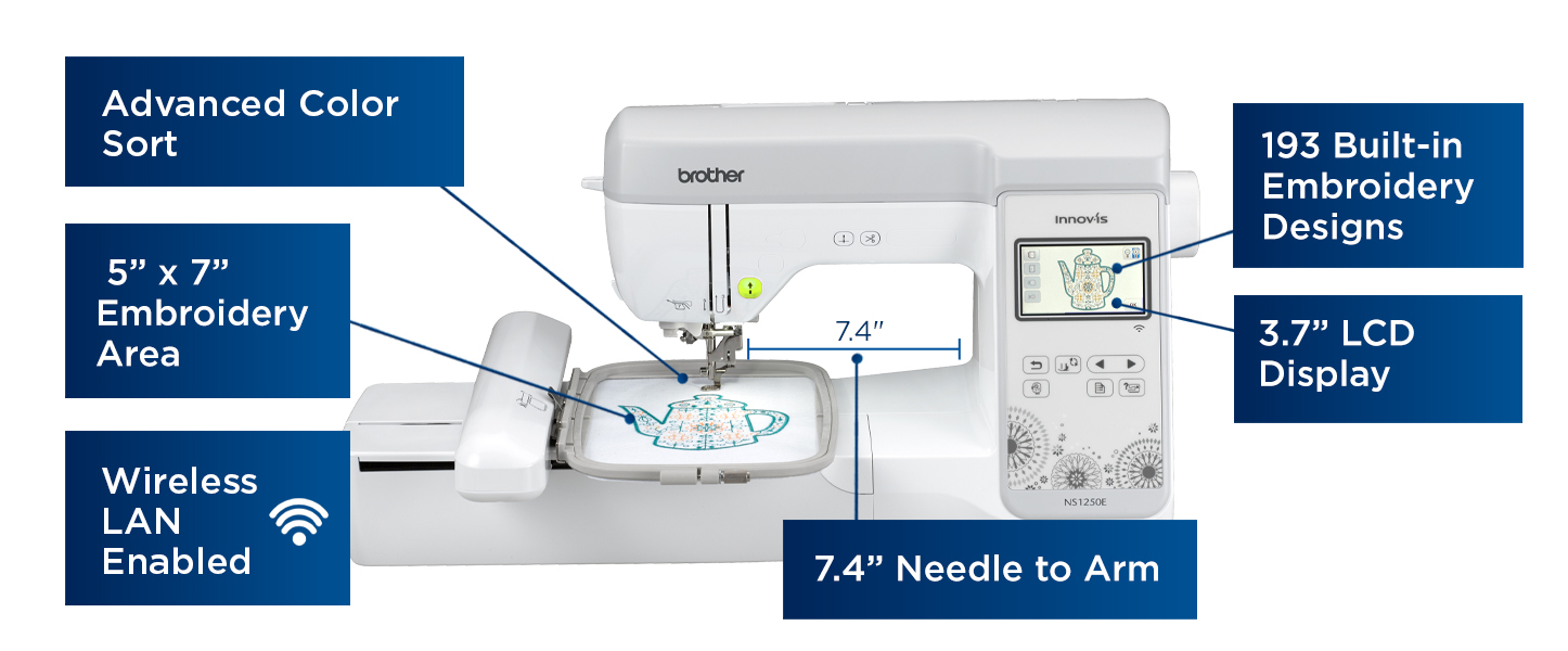 Brother innov-is ns1150e embroidery machine 7x5 product info and reviews