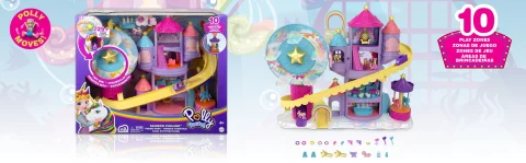?ポリーポケットレインボーファンランドテーマパーク、3つのライド、7つのプレイエリア、ポリーとシャニの人形、ユニコーン2体と25個のサプライズアクセサリ クーポン配信中ポリーポケット Polly Pocket レインボーファンランド遊園地 ドールハウスセット ユニコーン⁄人形⁄アクセサリーき  HBT13 | パームスアメリカ