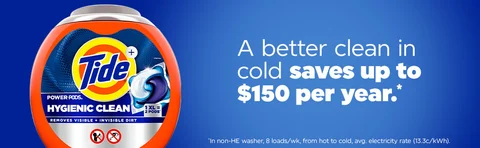 A better clean in cold saves up to $150 a year
