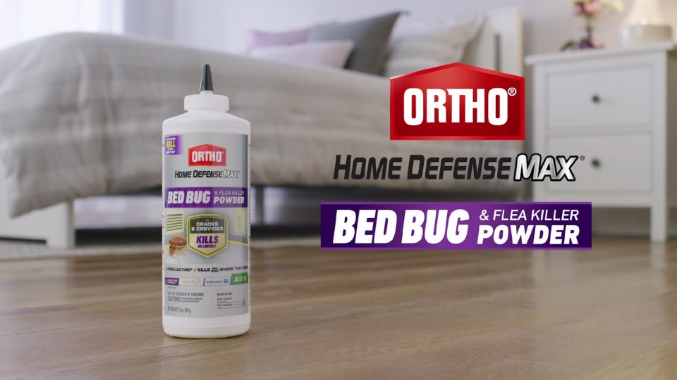 thumbnail video image 2 of Ortho Home Defense Max Bed Bug & Flea Killer Powder 12 oz., 2 of 9