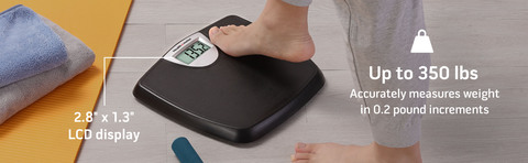 Body Trace BT005 Black Digital Weight Scale Noom Fitness 180kg Capacity,  Great