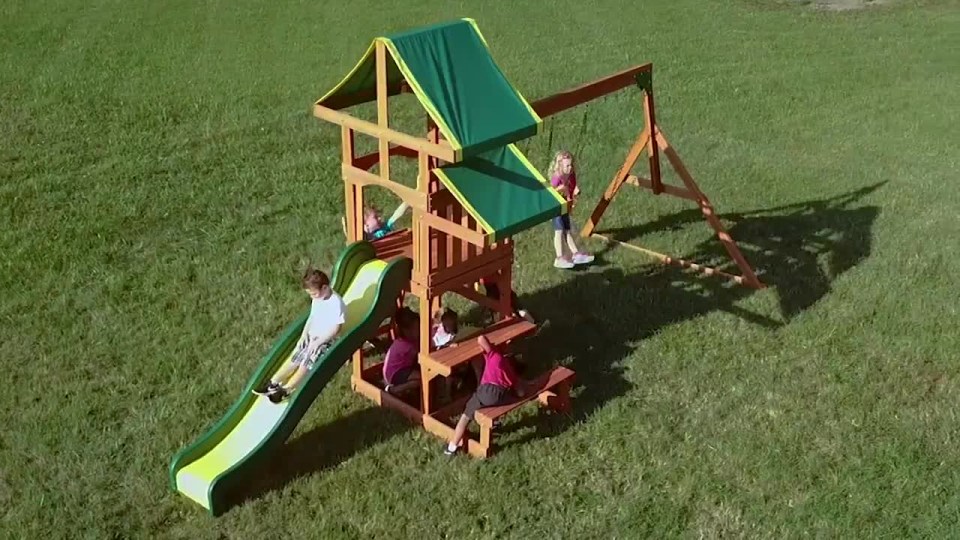 Backyard Discovery Tucson Cedar Wooden Swing Set