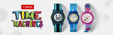 TIMEX TIME MACHINES® Kids' Black 35mm Digital Watch, Fabric Strap -  