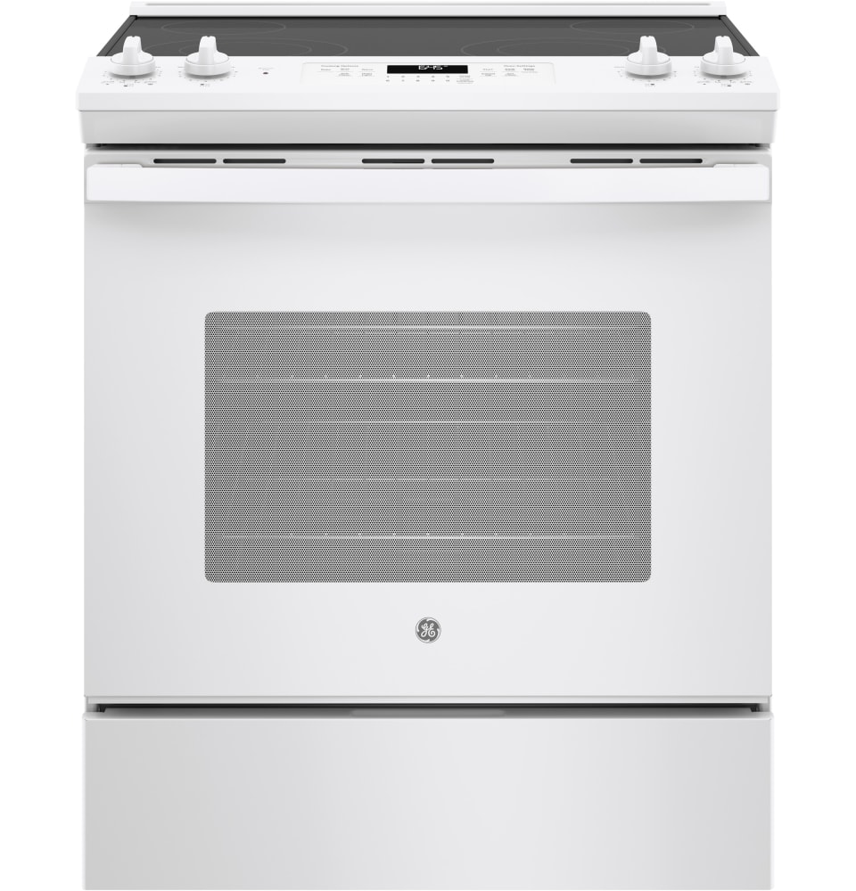 electric stove white glass top