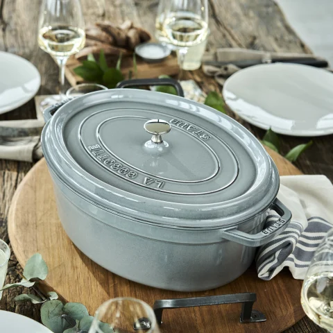 Staub Cast Iron 1-qt Pig Cocotte - Graphite Grey & Reviews | Wayfair