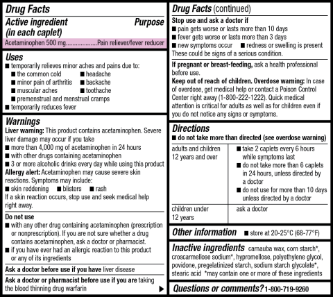 Drug Facts Labeling chart