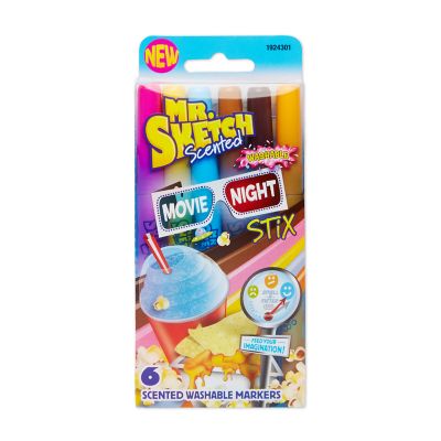 Mr Sketch Movie Night Cinema Stix 6 count pack - penmountain