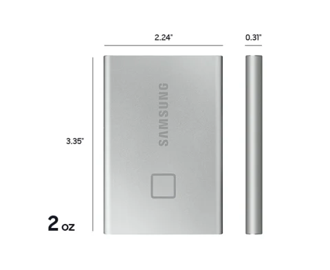 Samsung Portable SSD T7 Touch MU-PC500S - Solid state drive - encrypted -  500 GB