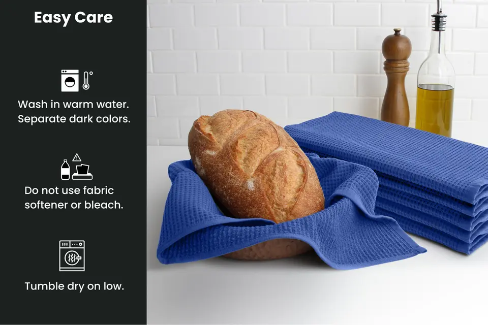 Turkish Towel Company Waffle Kitchen Towel - Thumbnail 4