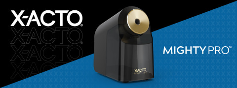 X-acto Model 1606 Mighty Pro Black/Gold/Smoke AC-Powered Electric Pencil Sharpener, 4 x 8 x 7.5 inch