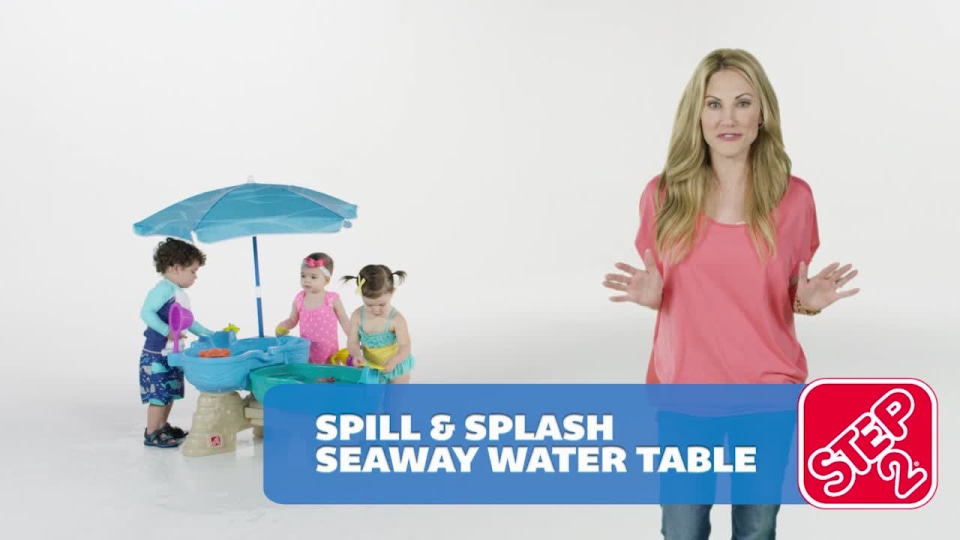 Step2 Spill & Splash Seaway Blue Plastic Water Table for Toddlers with