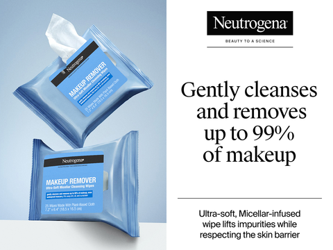 makeup remover wipes gently cleanse and removes up to 99% of makeup, micellar water wipes
