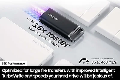 Samsung T5 EVO 4TB Portable External Hard Drive in Black Samsung T5 EVO 4TB Portable External Hard Drive in Black