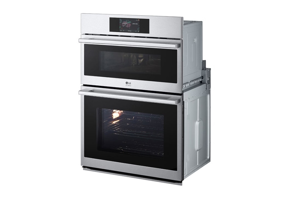 LG 1.7/4.7 Cu. ft. Smart Combination Wall Oven with Convection and Air Fry Black Stainless Steel