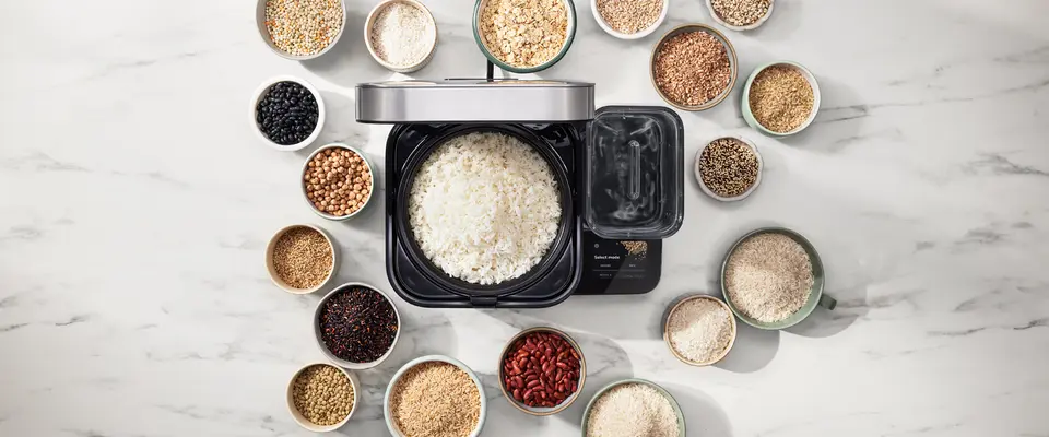 Cocotte KitchenAid® Pour Grains Et Riz - Balance Intégrée, Réservoir D'eau Automatique, 21 Programmes - KGC3155BM - 6