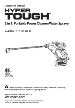 Hyper Tough 20V Max Cordless 320 PSI Portable Power Cleaner HT19-401