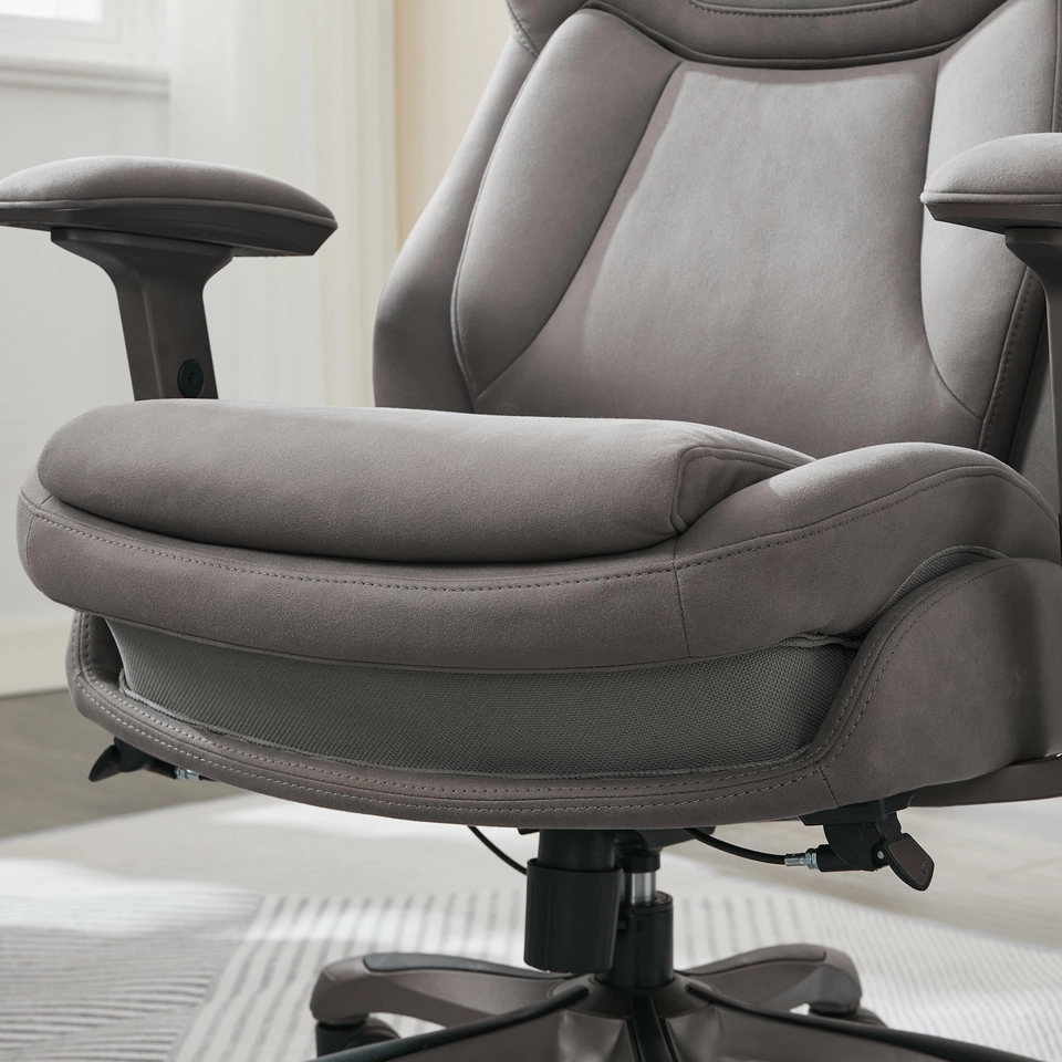 La-Z-Boy Noelin Ergonomic Fabric Swivel Task Chair, Gray (52703