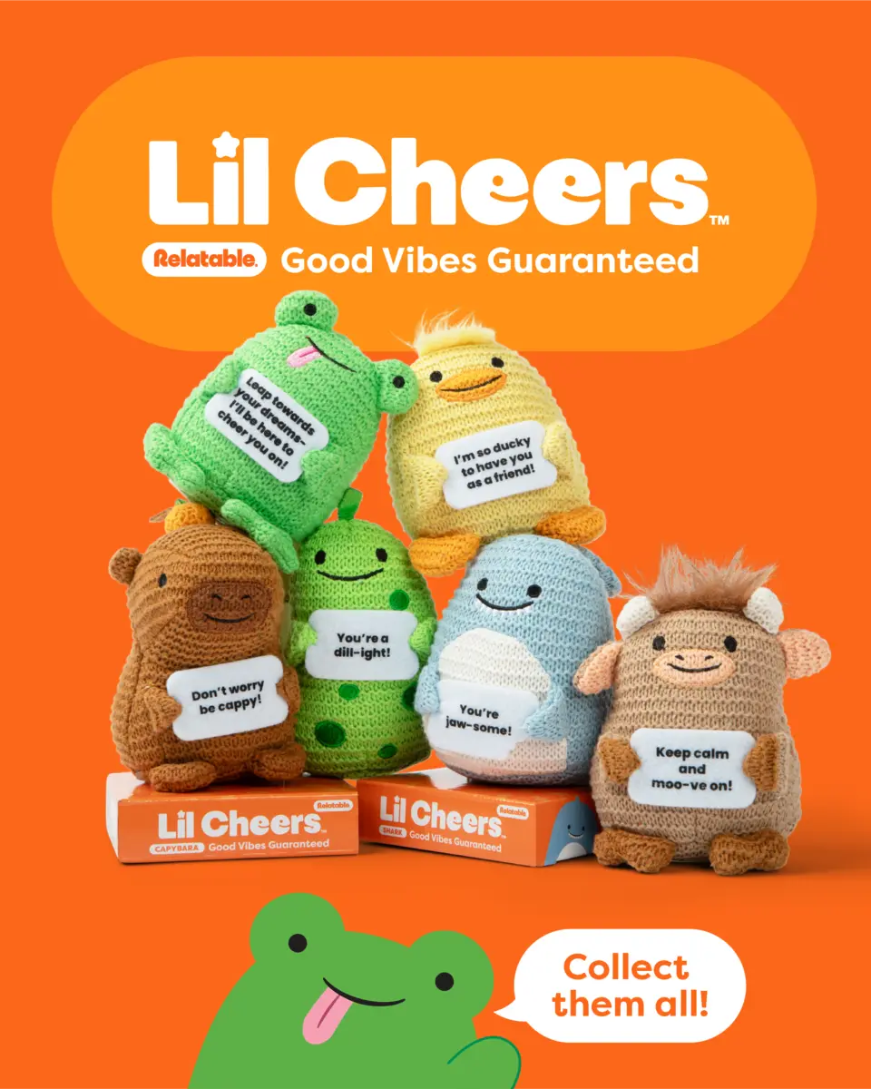 Lil Cheers Frog by What Do You Meme?, Uplifting Plush Toy with