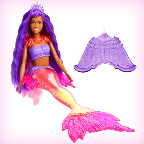 Barbie Water Power Mermaid Doll 'Brooklyn' with Purple Hair, Seahorse Pet  and Accessories - Walmart.com