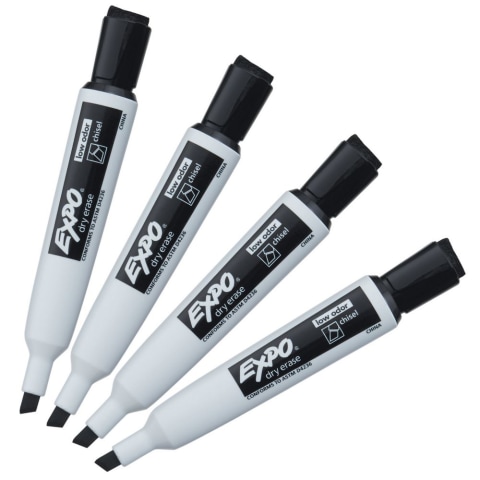 Scribbledo 4 Pack Dry Erase Markers Fine Tip Black Color Low Odor  Whiteboard Markers with Eraser Cap - Yahoo Shopping