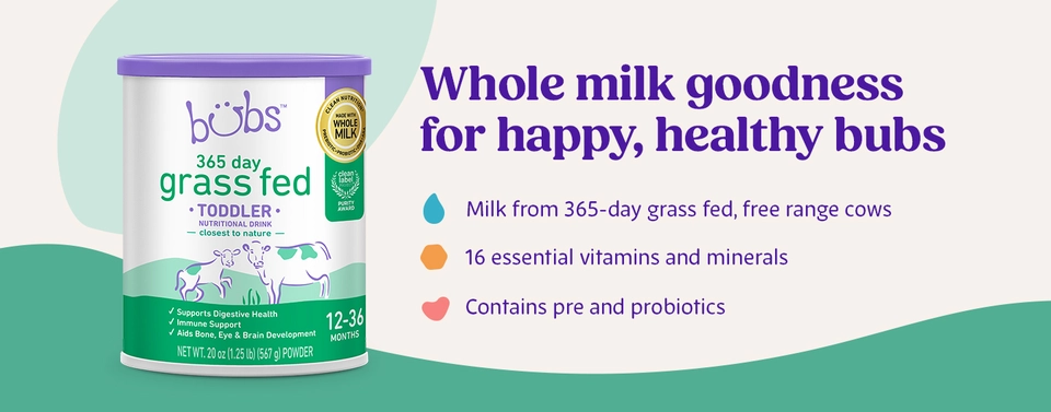 ミルク bubs Organic Grass Fed Toddler Milk 3 Bubs Grass Fed Nutritional Milk-Based Toddler Formula - Shop