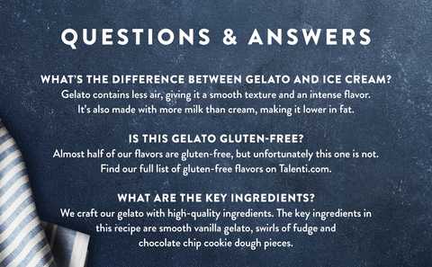 Talenti Chocolate Chip Cookie Dough Gelato, one pint