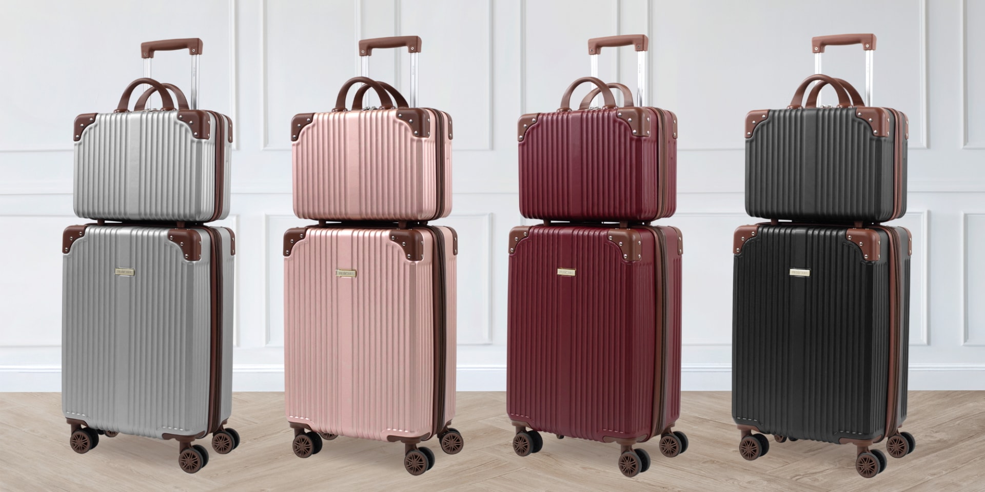 Vanity Case and Carry On Luggage Set 