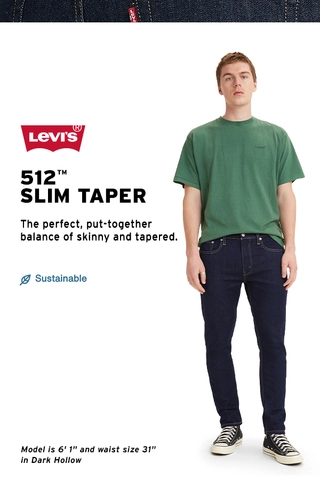 Levi s Mens 512 Eco Ease Slim Taper Fit Jeans Stretch JCPenney