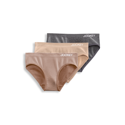 Jockey® Essentials Women's Seamfree® Eco Thong Underwear, No Line Panties,  3 Pack, Sizes Small-3XL, 5330 