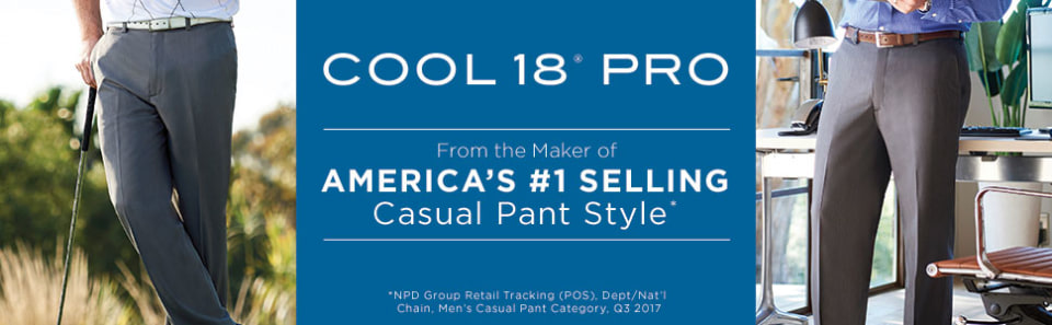 haggar cool 18 pro classic fit flat front pants