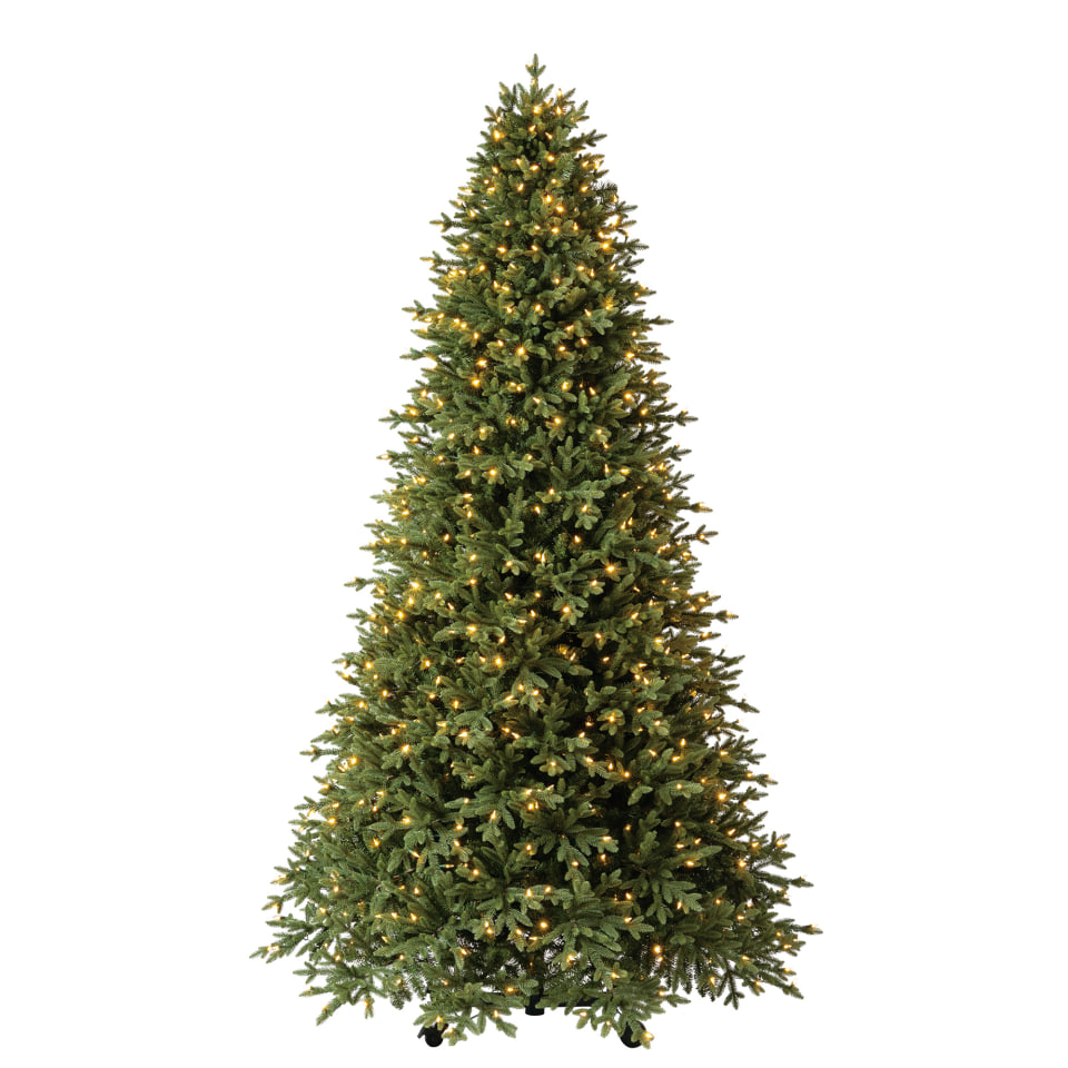 7′-9′ Adjustable Grow & Stow Pre-Lit LED Artificial Christmas Tree ...