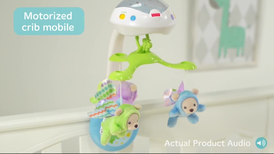 FisherPrice 3in1 Projection Mobile, Butterfly Dreams, Baby Crib Toy
