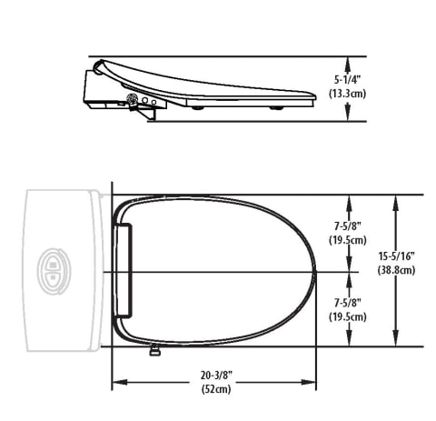 Bidet Toilet Seat Dimensions