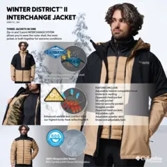 Men's Columbia Winter District II Interchange Hooded 3-in-1 Jacket