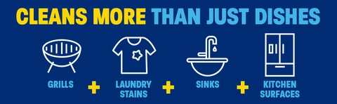 Cleans More Than Just Dishes: Grills, Laundry Stains, Sinks, Kitchen Surfaces