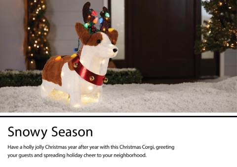 holiday living lighted corgi