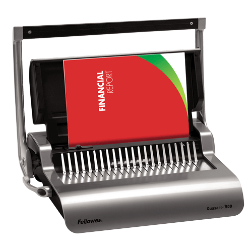Fellowes Quasar+ Comb Binding Machine, 500 Sheet Capacity