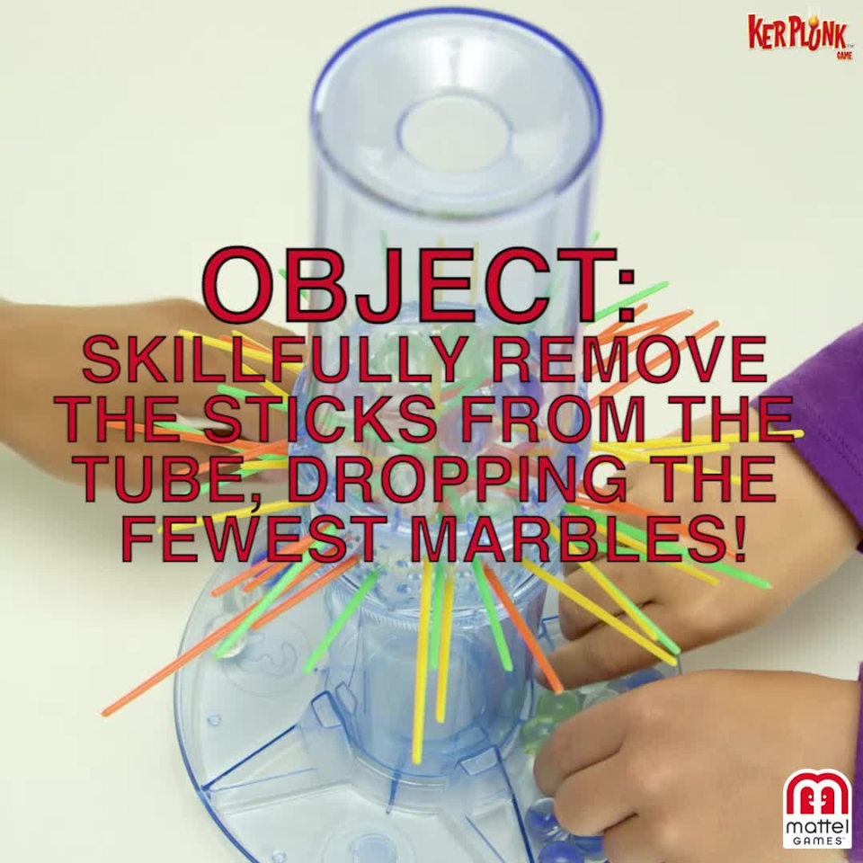 Don't Let The Marbles Fall! 37092 Ker Plunk Mattel Xmas Games KERPLUNK™ GAME 