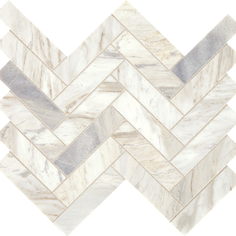 Mohawk Sublimity Herringbone Honed Marble Namaste Mosaic