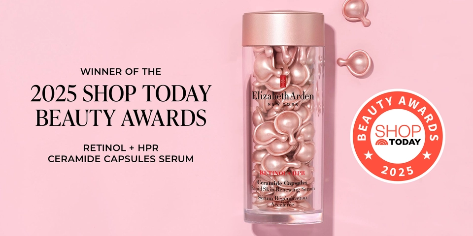 Retinol + HPR ceramide capsules with Today Show award seal