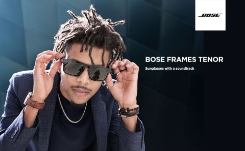 Bose Frames Tenor Rectangular Audio Bluetooth Sunglasses, Black