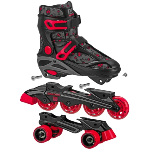 Roller Derby Boys Sprinter 2N1 Quad and Inline Skates Combo