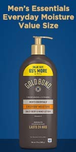 Gold Bond Men's Essentials Everyday Moisturizer Hand and Body Lotion for  Normal to Dry Skin, 24 oz