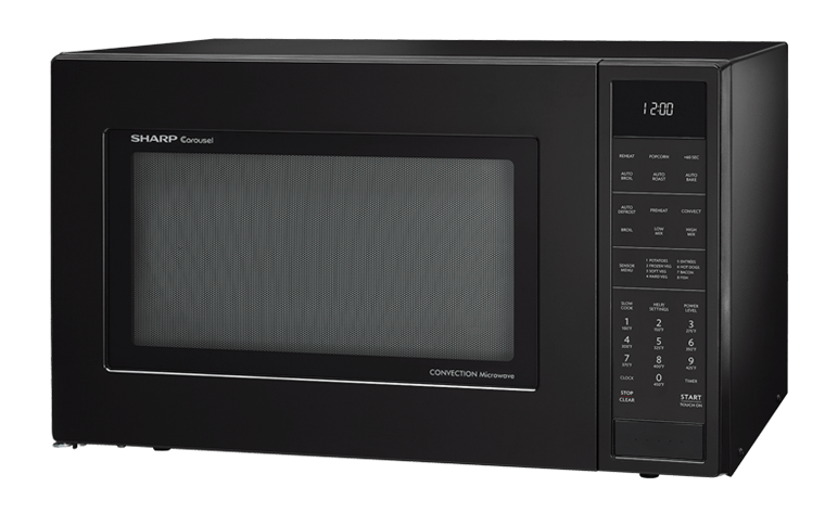 Sharp Carousel Black 1.8-cubic-foot 1100-watt Countertop Microwave Oven -  Bed Bath & Beyond - 12098915